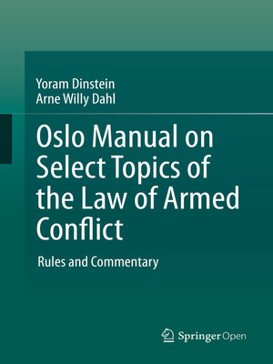 cover image of Oslo Manual on Select Topics of the Law of Armed Conflict